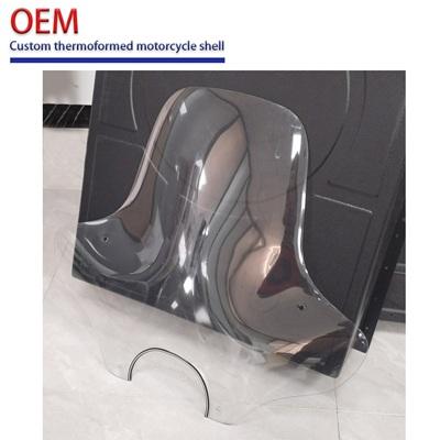 BT2507 vacuum forming thermoformed PMMA/PC Custom Vacuum Forming High Transparency Motorcycle Plastic Windscreen Clear PC Plastic Windshield