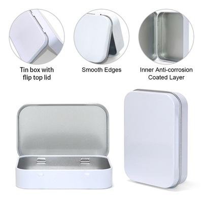 BT10021 Custom Empty Flat Slide Tin Containers Solid Cologne Cosmetics Candy Metal Tins Box Sliding Lid Tin Case Sale for Food
